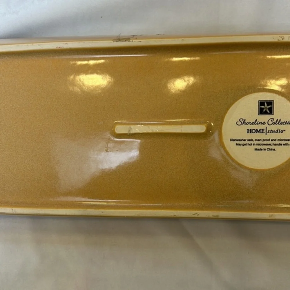Shoreline Collection Home Studio Ceramic Rectangle Serving Dish
